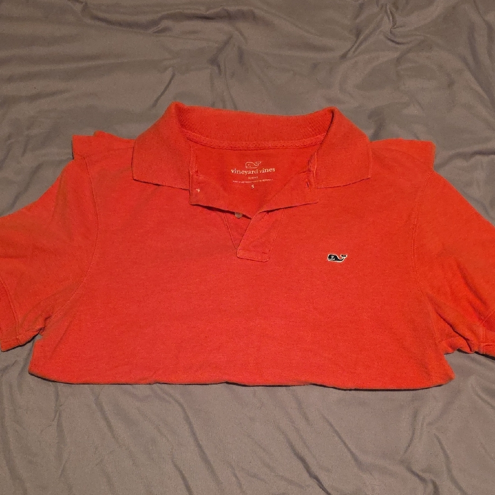 Vineyard Vines Women's Coral-Red Polo Tee